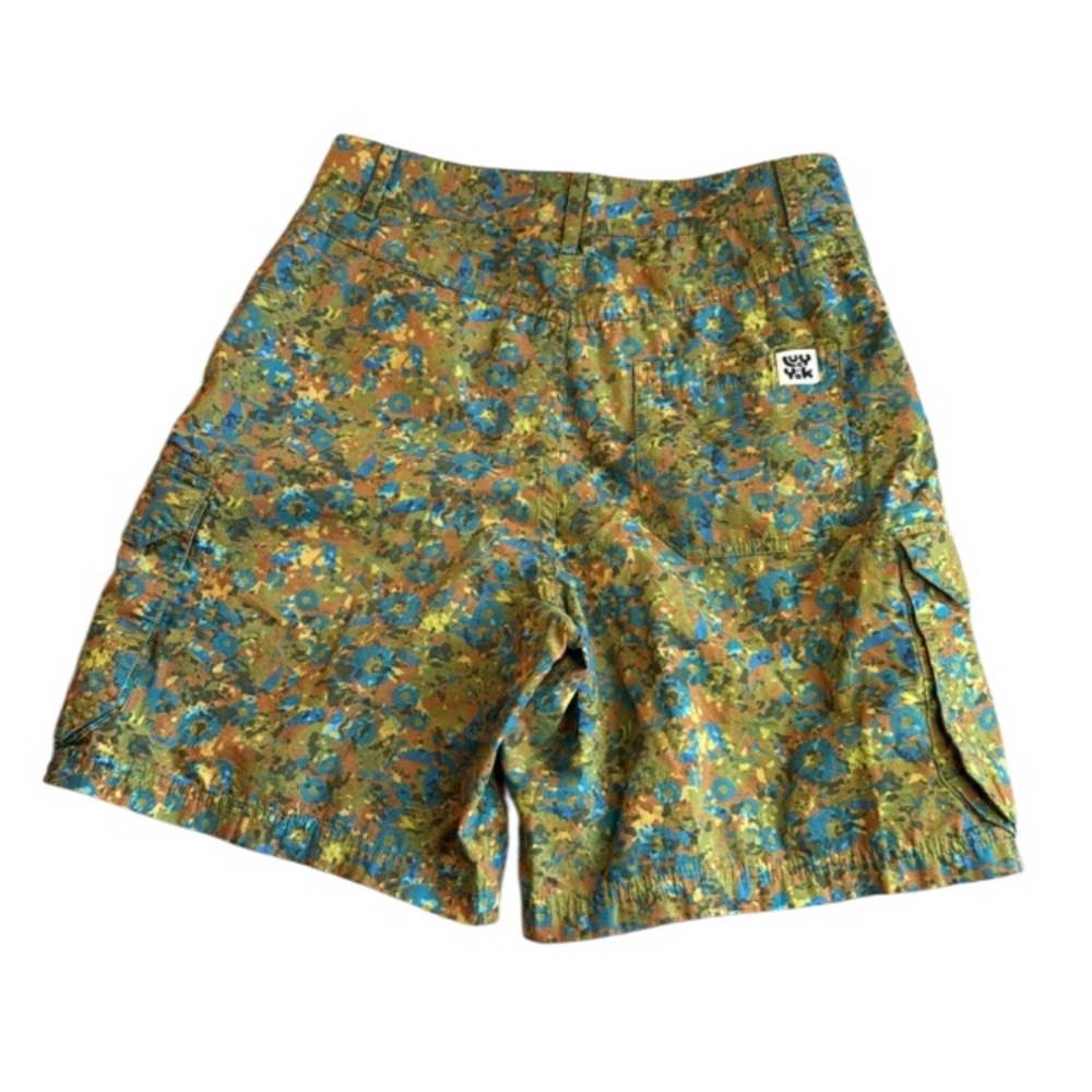 NWOT Lucy & Yak Avery Cotton Cargo Shorts Green Floral Size W26 - Picture 6 of 15